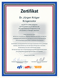 FOGRA Zertifizierung Urkunde Dr. Jrgen Krger